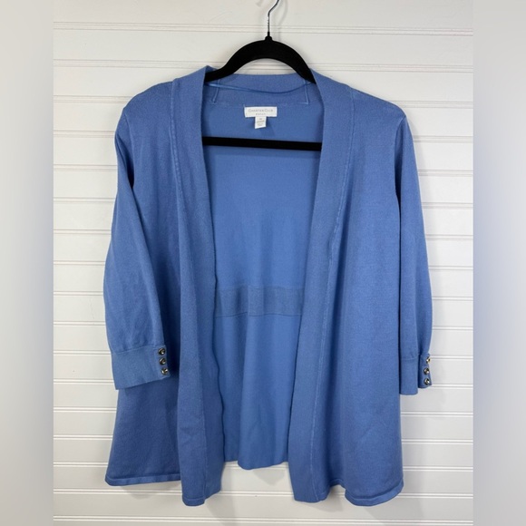 Charter Club Sweaters - Charter Club womens periwinkle blue open Cardigan sweater. 3/4 sleeves. Size 0X